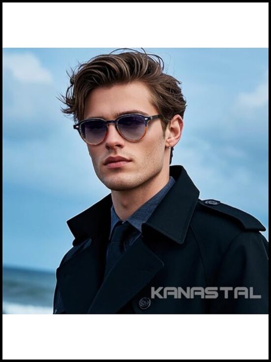 Vintage Round Sunglasses Polarized UV400 TR90 Frame Acetate Temples main image 5